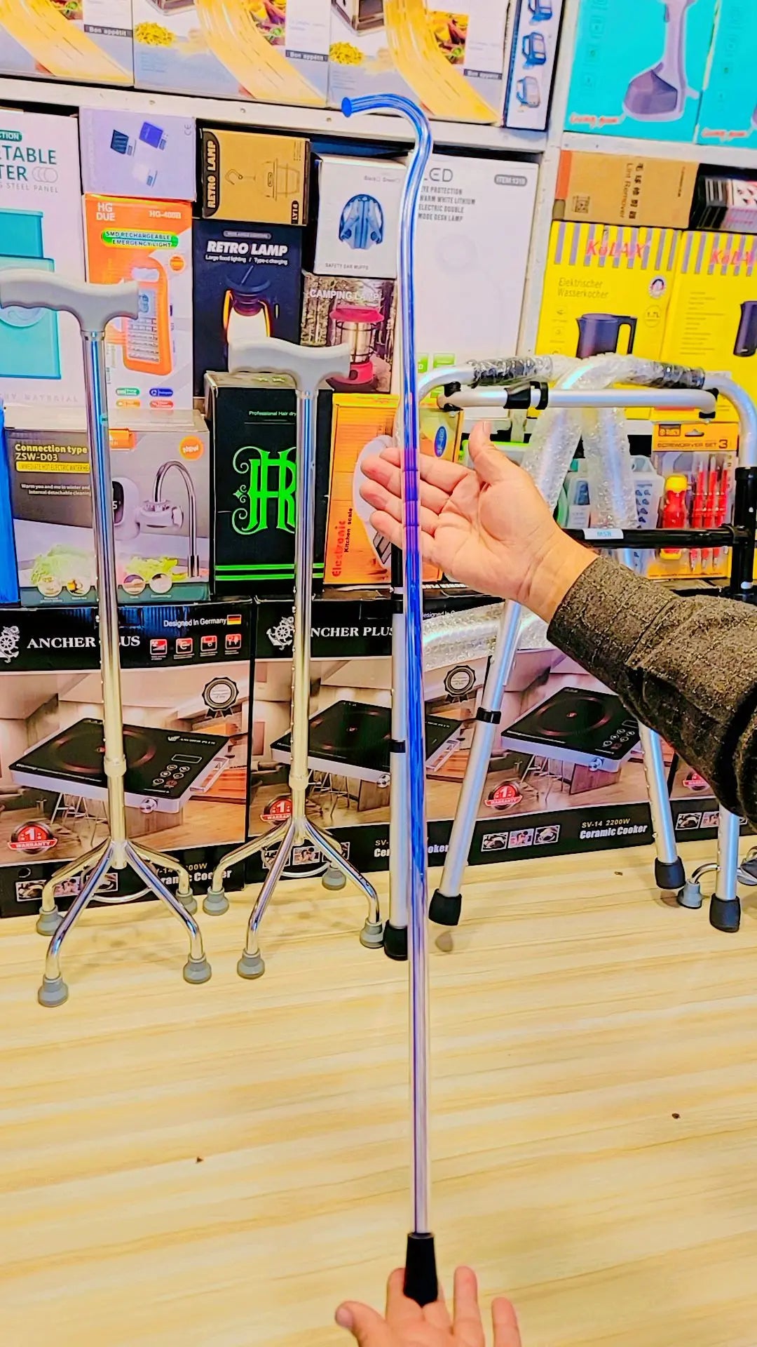 Imported Fiberglass Walking Stick – Lightweight & Durable