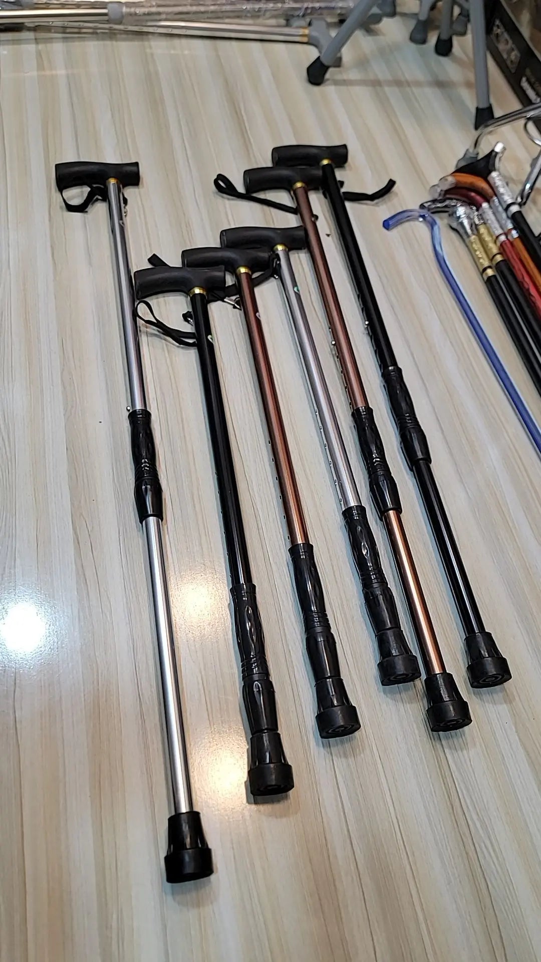 Adjustable Walking Stick for Hiking & Elderly Support – Lalaimport.pk