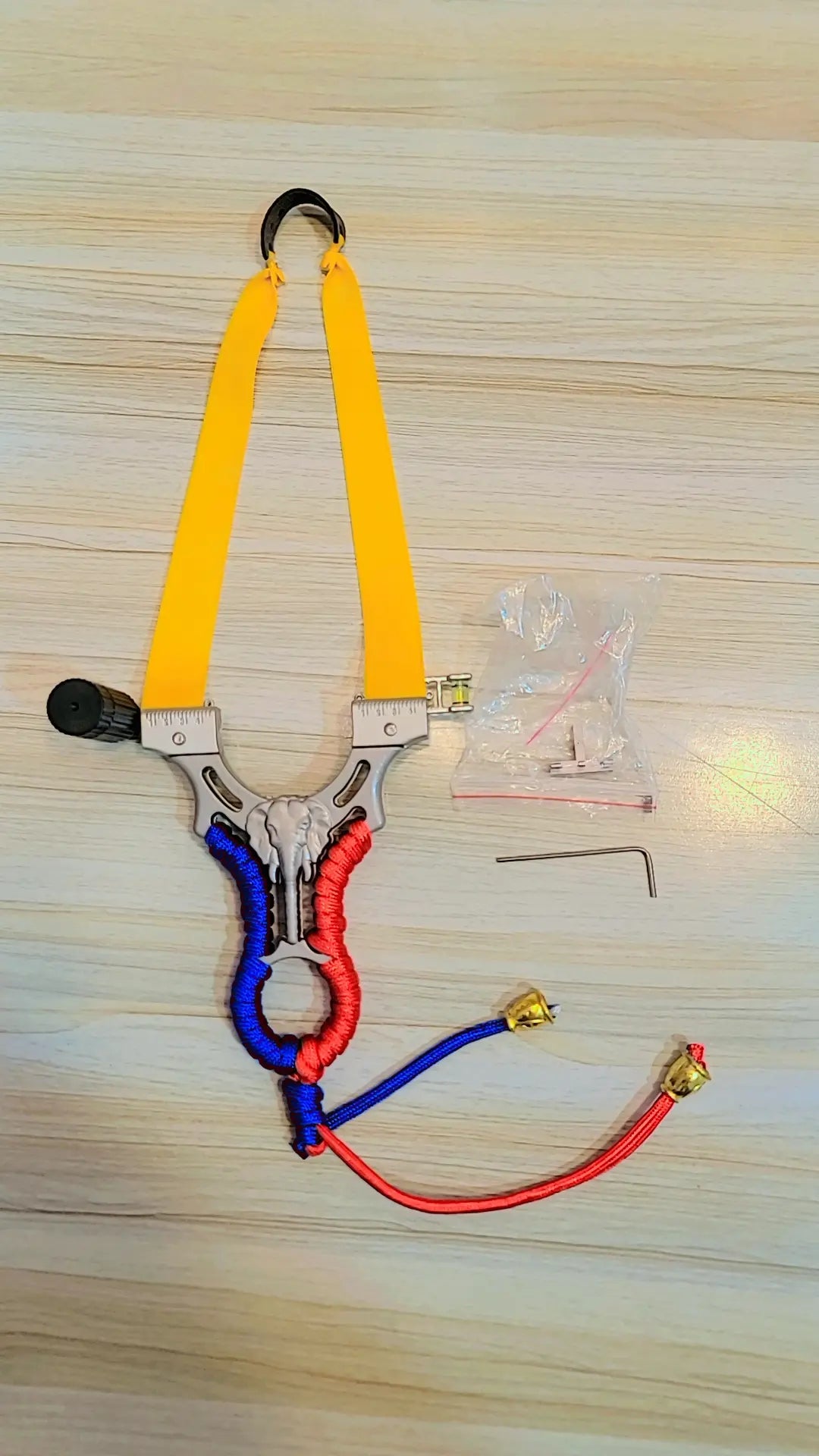 Steel Handle Slingshot with Laser & Premium Rubber | Lalaimport.pk