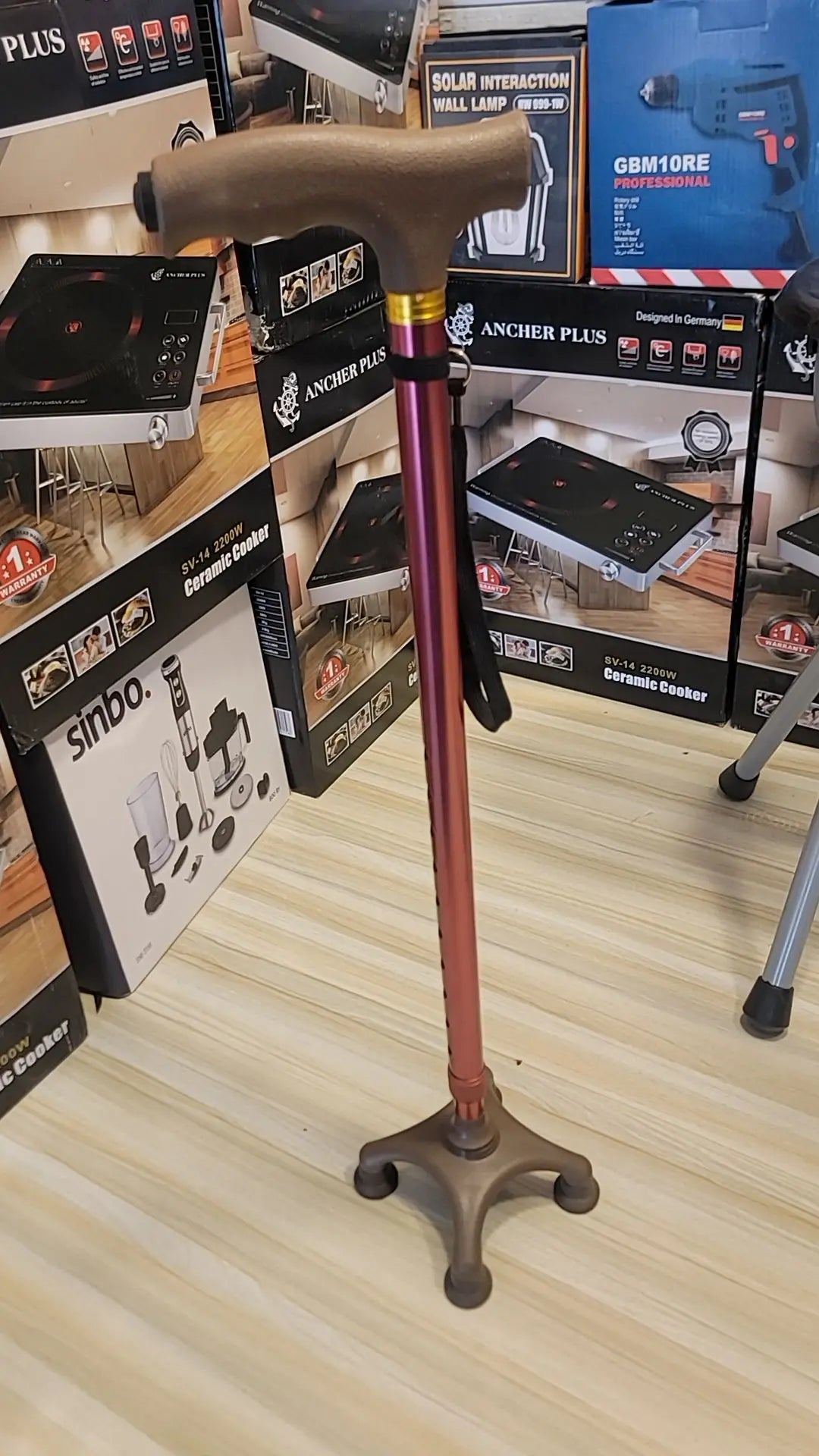 Imported Quad Cane with Flashlight – Best Walking Stick in Pakistan