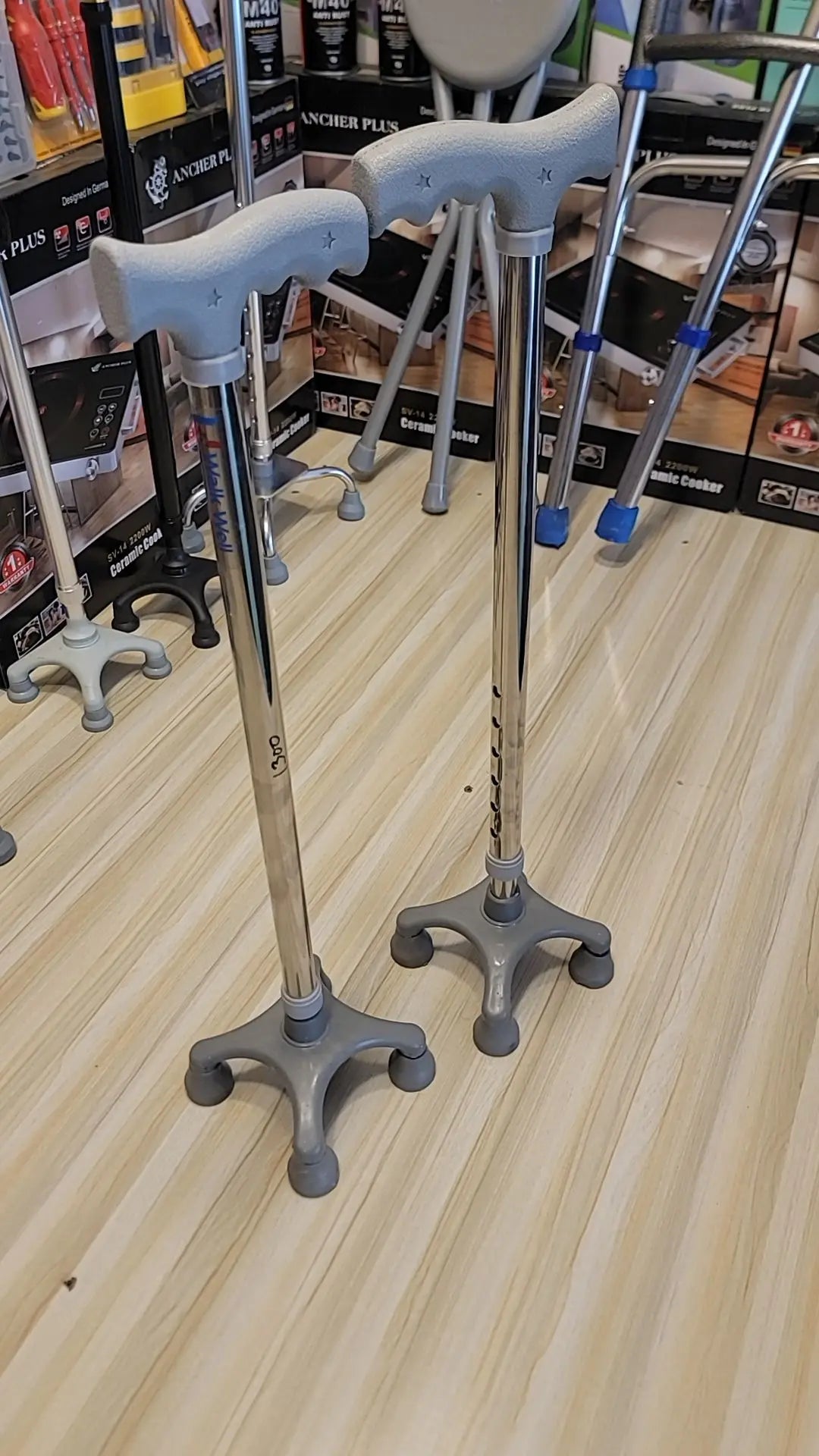 Imported 4-Leg Walking Stick – Ultimate Stability & Support