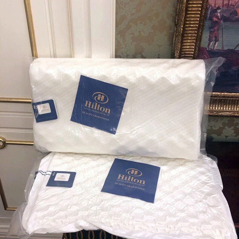 Hilton Latex Pillow. Luxury Hotel & High Density Memory Cotton | Vacuum Packed