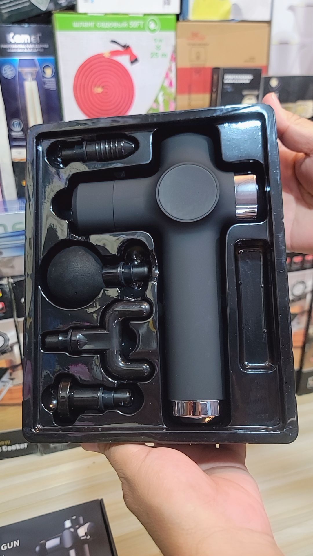 Massage Gun KH-560 – 4 Heads Rechargeable Deep Tissue Body Massager with