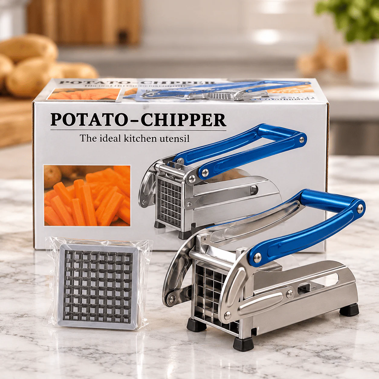 Stainless Steel Potato Chipper & French Fries Cutter