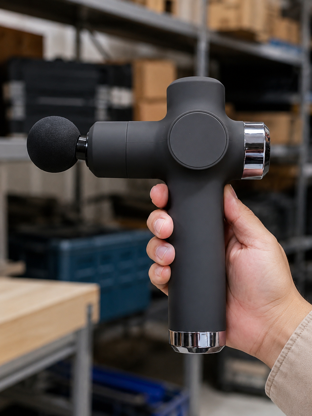 Massage Gun KH-560 – 4 Heads Rechargeable Deep Tissue Body Massager with