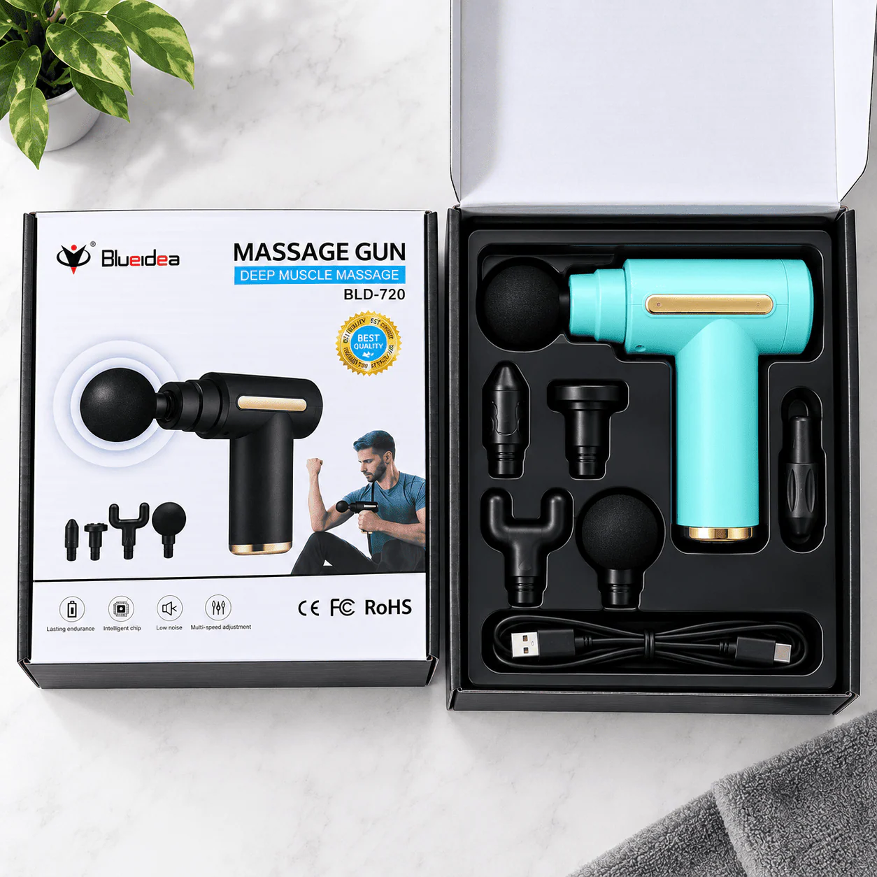 Blueidea BLD-720 Deep Tissue Massage Gun