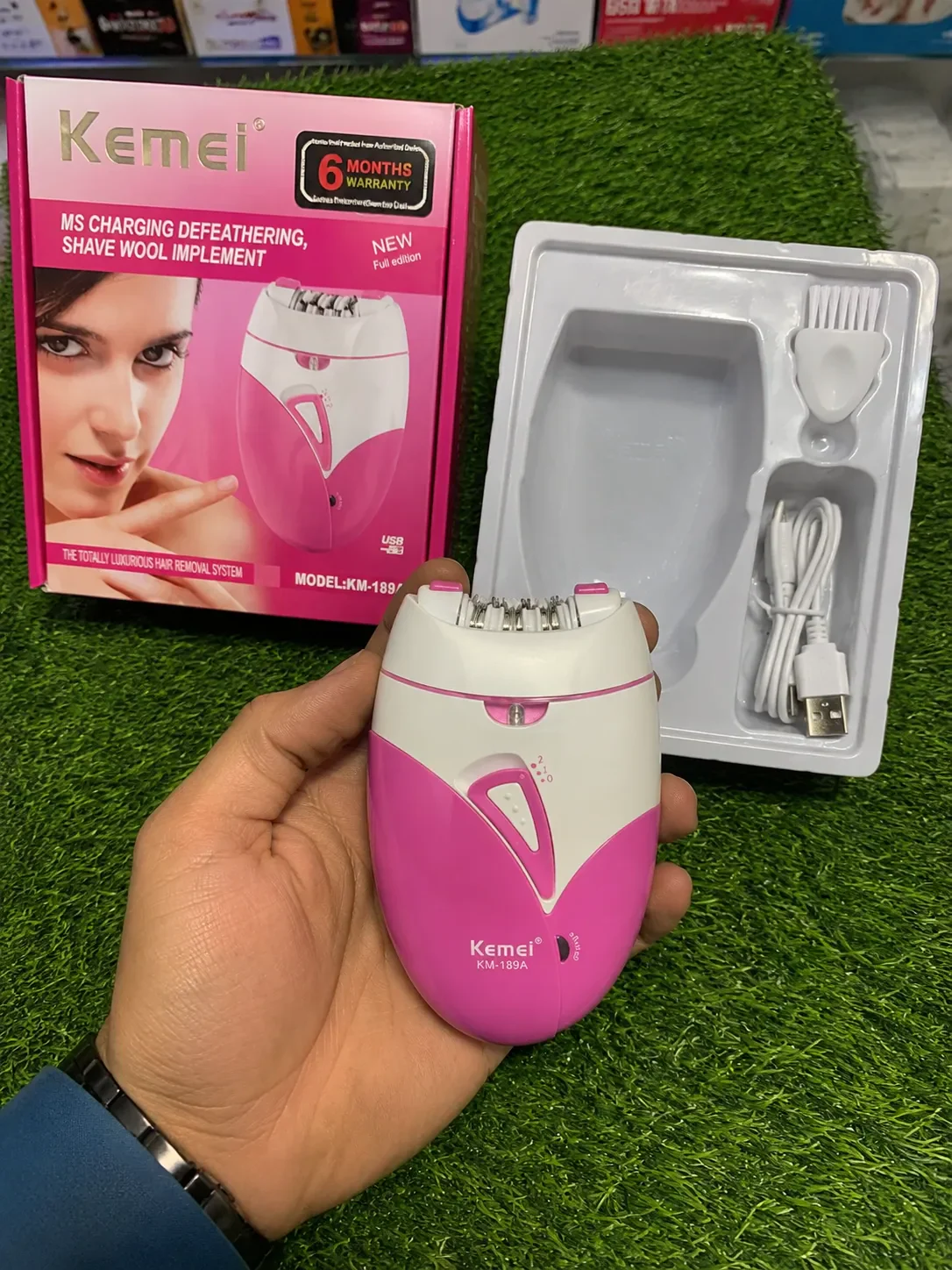 Kemei KM-189A Rechargeable Hair Removal Epilator for Women