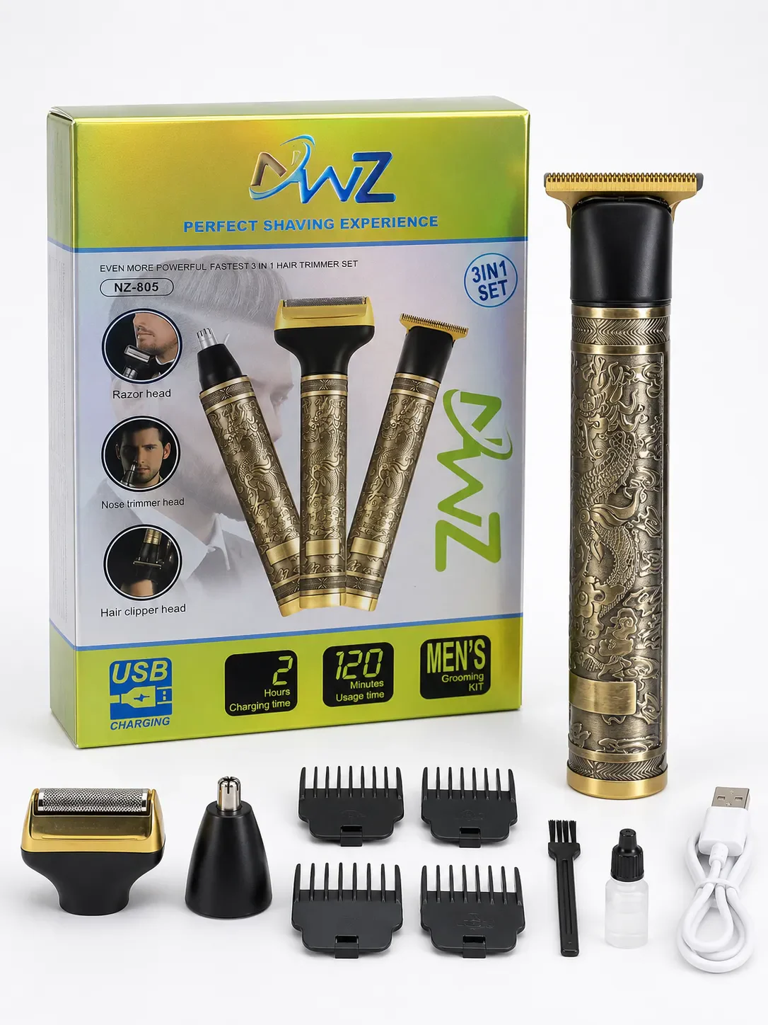 NZ-805 3-in-1 Rechargeable Men's Grooming Kit Product Image