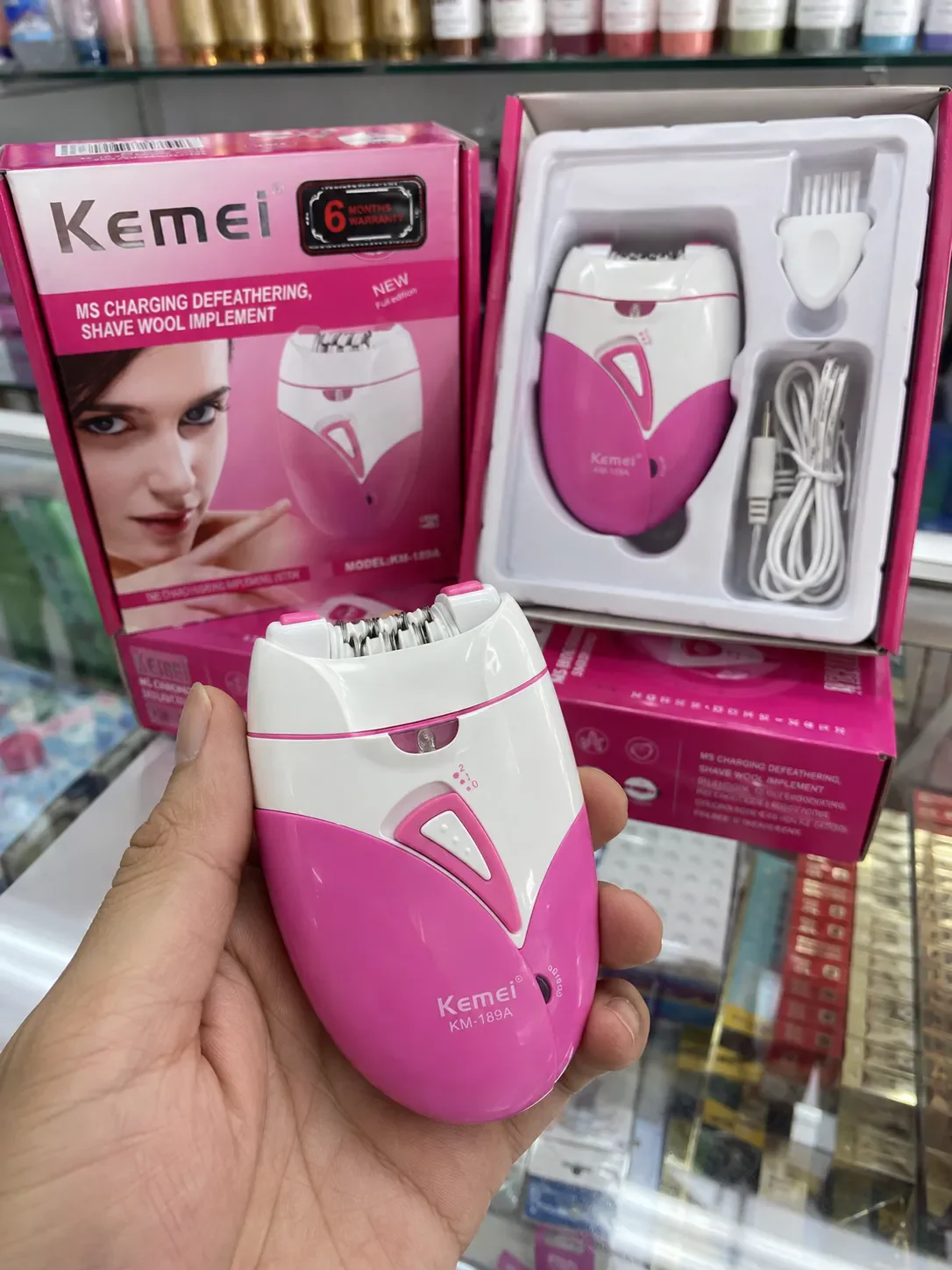 Kemei KM-189A Rechargeable Hair Removal Epilator for Women