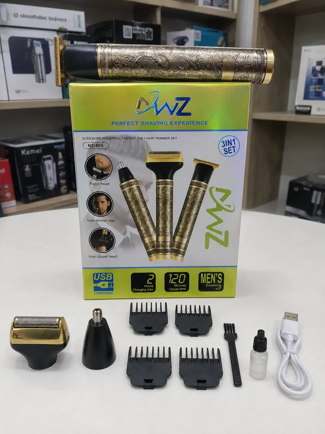 NZ-805 3-in-1 Rechargeable Men's Grooming Kit Product Image