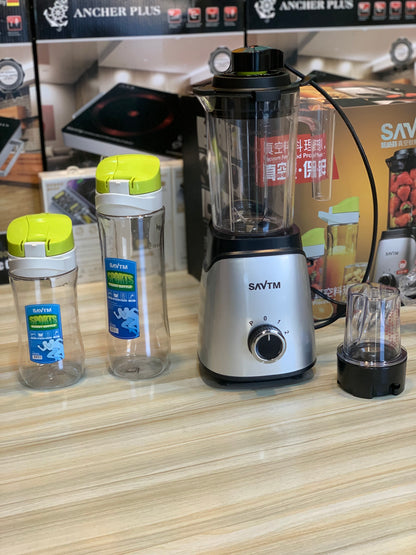 SAVTM Vacuum Food Blender in Pakistan – 500W, Shake Glasses & Grinder | Lalaimport.pk