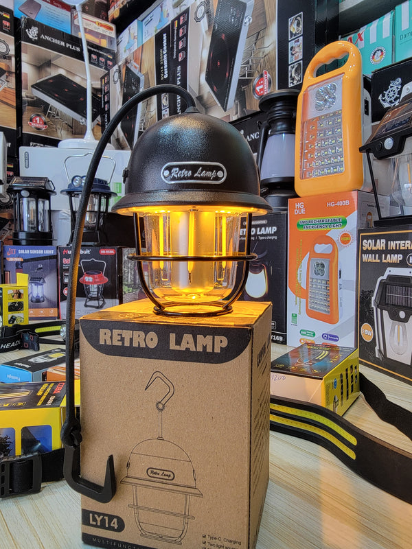 Retro Camping Lamp LY 14 with Solar – Eco-Friendly & Stylish Lighting