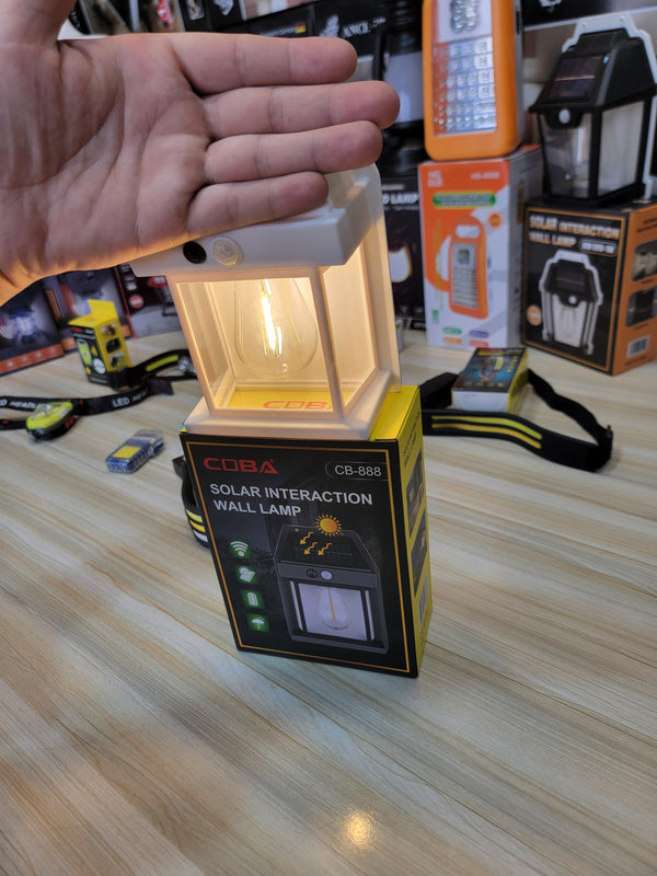 Coba Interaction Lamp with Solar & AC Charging – Smart, Solar, and Sensor-Activated Lighting