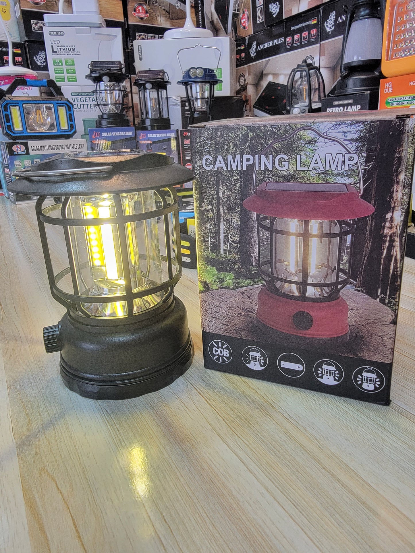 Rechargeable Solar Camping Lamp – Versatile Lighting for Every Adventure | Lalaimport.pk