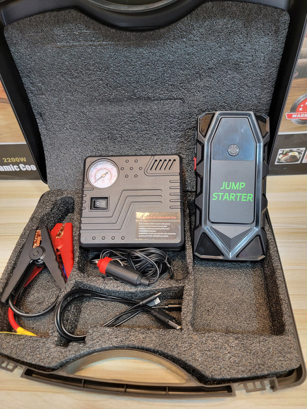 2000A Jump Starter with Tire Inflator - Powerful 12V Vehicle Booster
