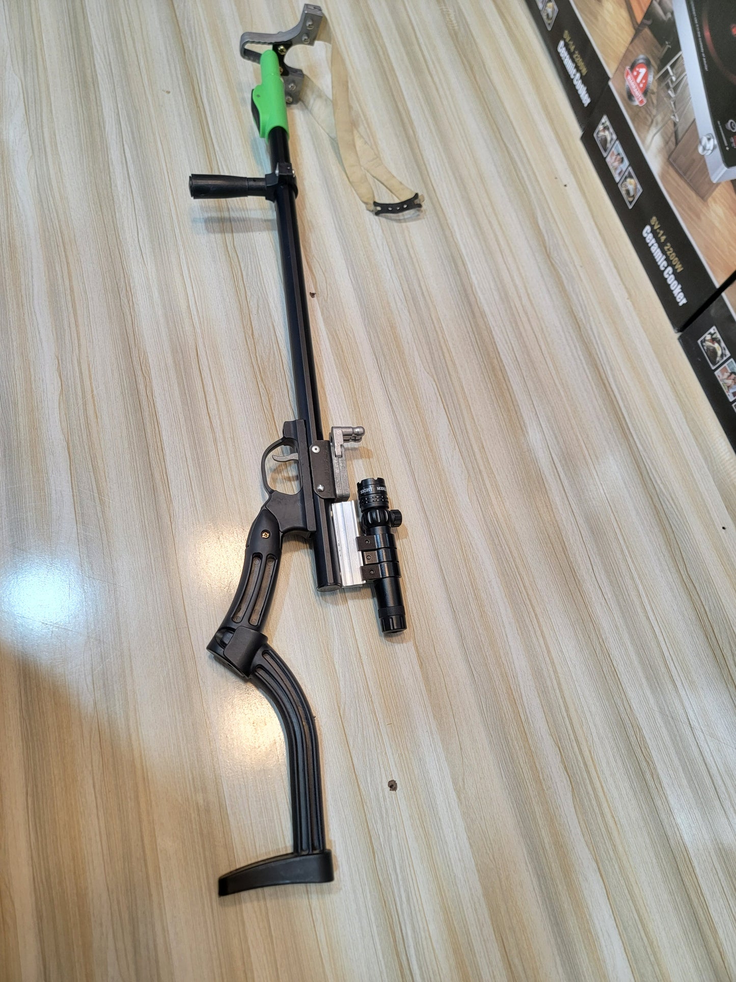 Gun-Type Adjustable Slingshot with Laser – Perfect Aim & Durable Build | lalaimport.pk