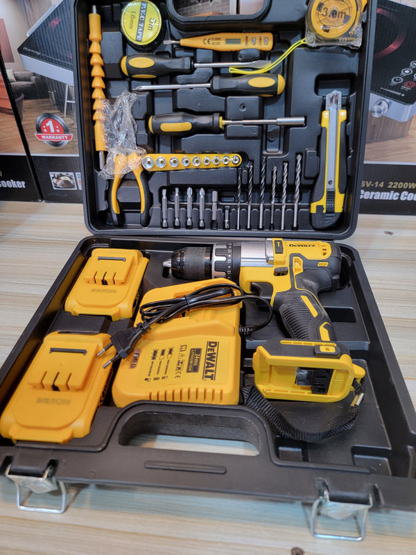 Dewalt 24V Drill Machine with Tool Box - Complete Home Tool Set