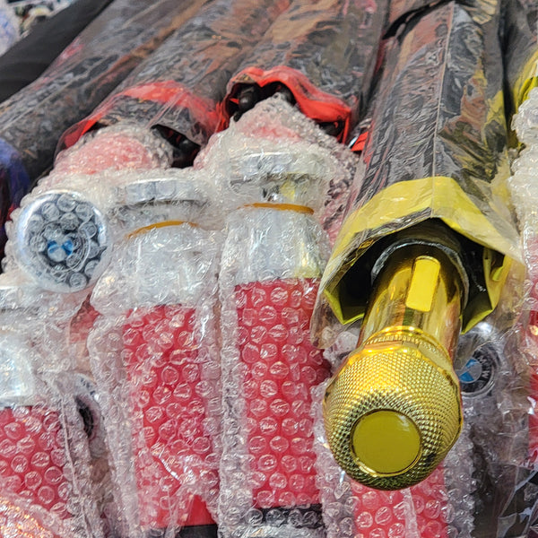 Unbreakable Imported Parachute Umbrella with Golden Handle