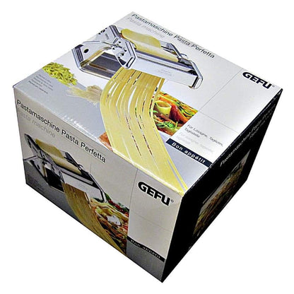 Adjustable settings on the GEFU pasta maker for making noodles and lasagna sheets