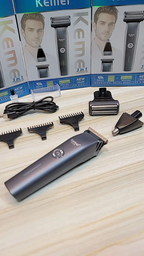 UK Standard 3 in 1 KEMEI Hair Trimmer