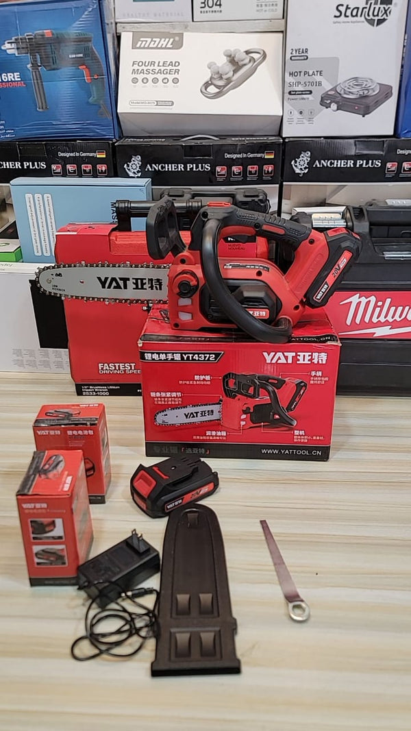 YAT 20V Tree Cutting Saw – 2 Lithium Batteries + Charger