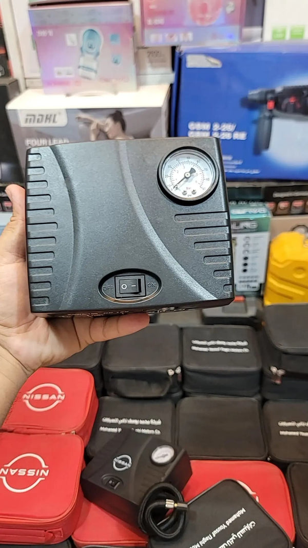 Original Nissan Air Pump for Tyres – Imported with Meter & Bag