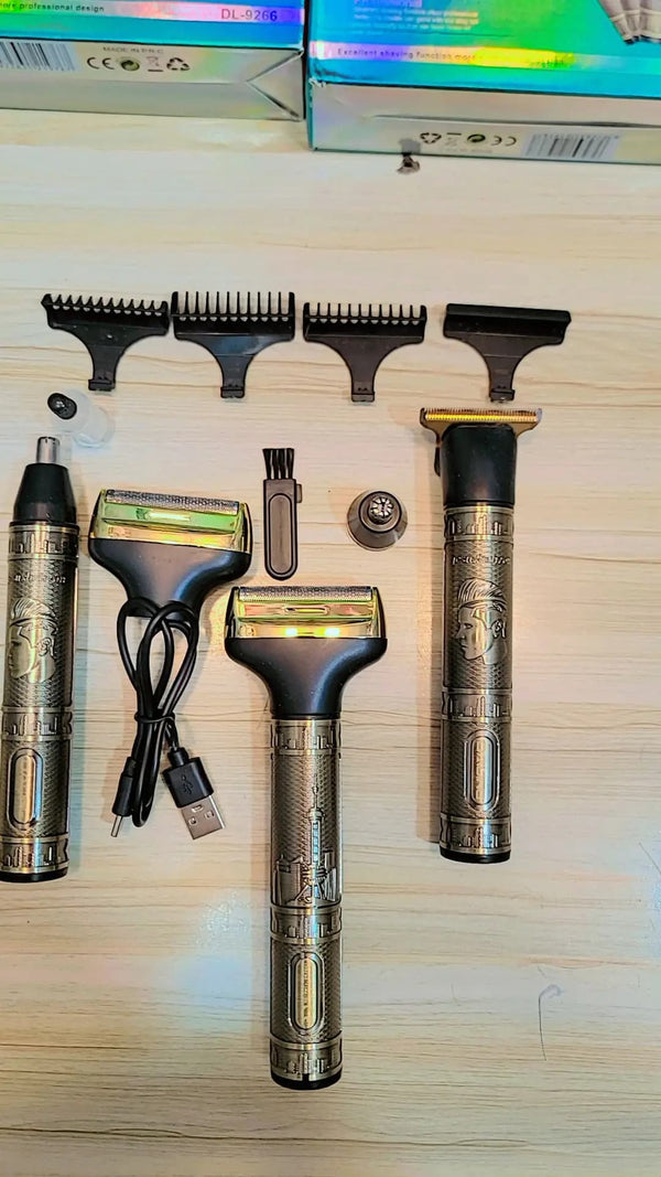Daling DL-9266 3-in-1 Grooming Kit – Rechargeable Clipper + Trimmer