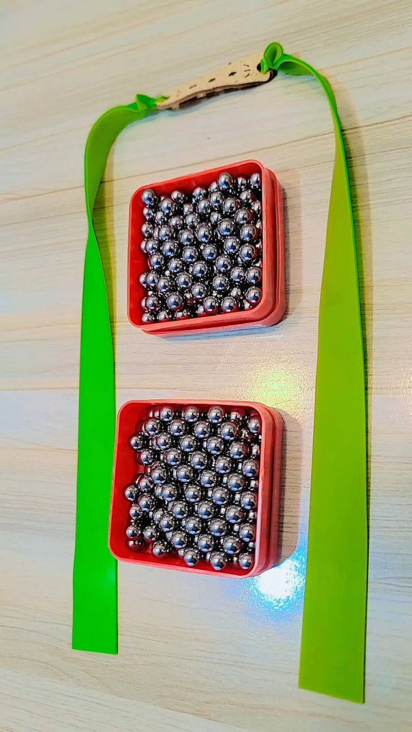 100 Pcs Round Steel per box Slingshot Bullets  1\4 size– Top Quality