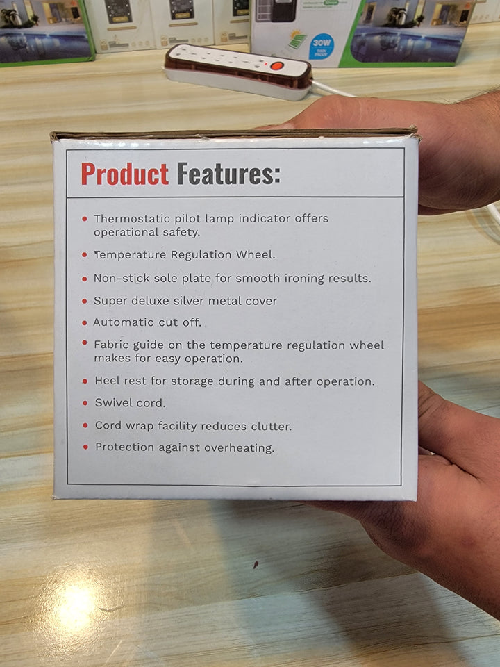 Best non-stick electric iron in Pakistan – Cosmos CIS-318 F1 available at Lalaimport.pk.