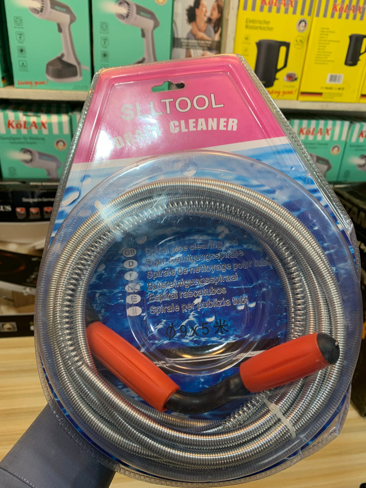 Drain cleaner in action, clearing a clogged pipe effortlessly, showcasing its effectiveness in removing grease, hair, and soap scum.

