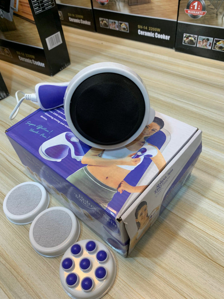 Interchangeable massage heads of the Relax & Tone Muscle Massager for customized body toning and muscle relief.