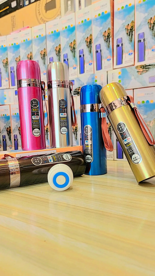 500ml Stainless Steel Vacuum Flask – Hot & Cold Water Bottle