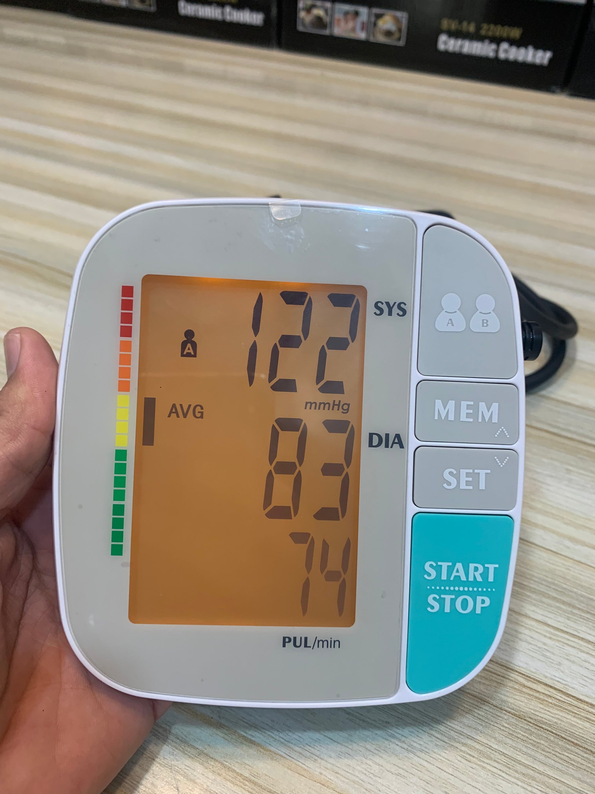 High-quality electric blood pressure machine imported from Karkhano Market, trusted for accuracy and reliability in Pakistani households.

