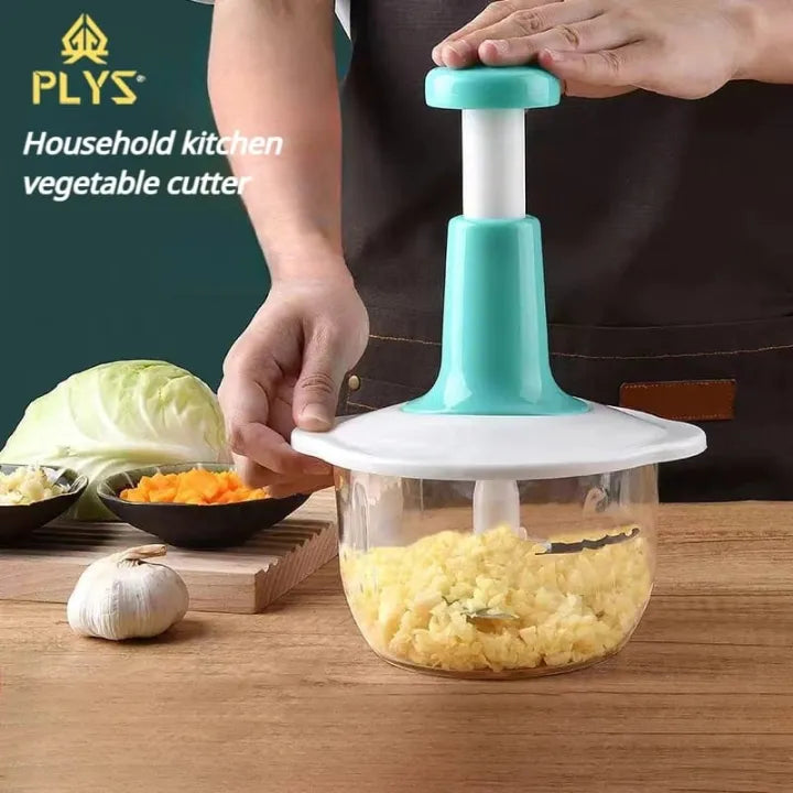 2-liter vegetable cutter displayed on a kitchen counter, highlighting its modern design and functionality.