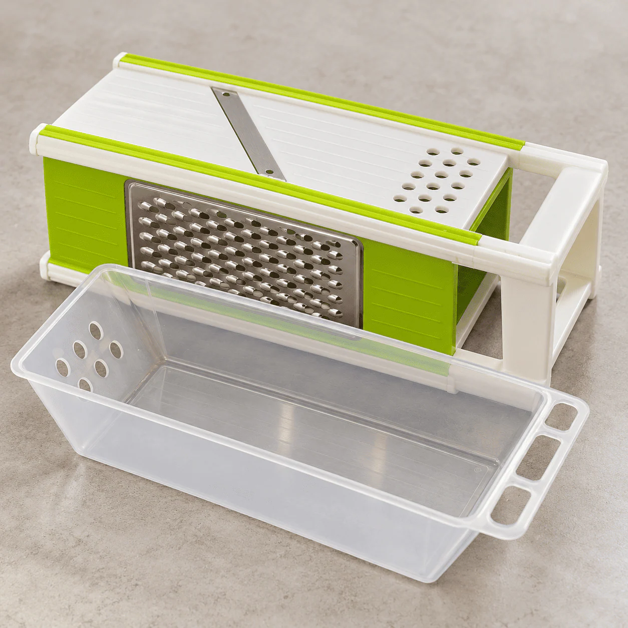 5 in 1 Multifunctional Vegetable Grater & Slicer with Interchangeable Blades
