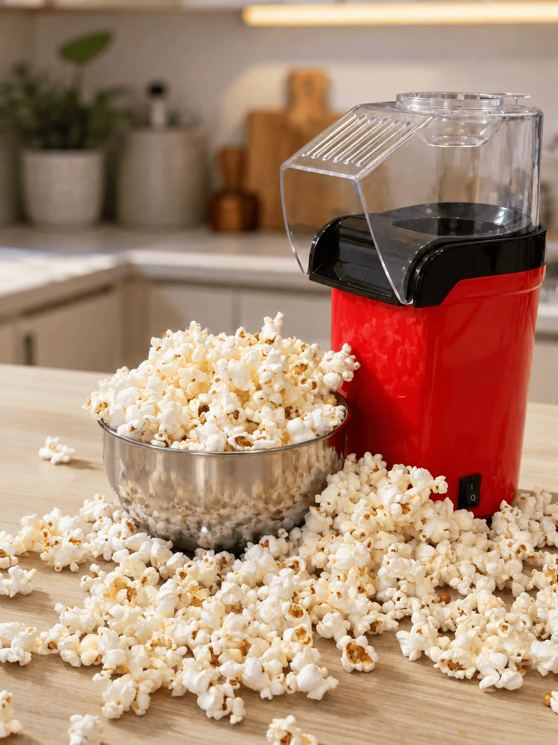 Electric Hot Air Popcorn Maker – Oil-Free Home Popcorn Machine