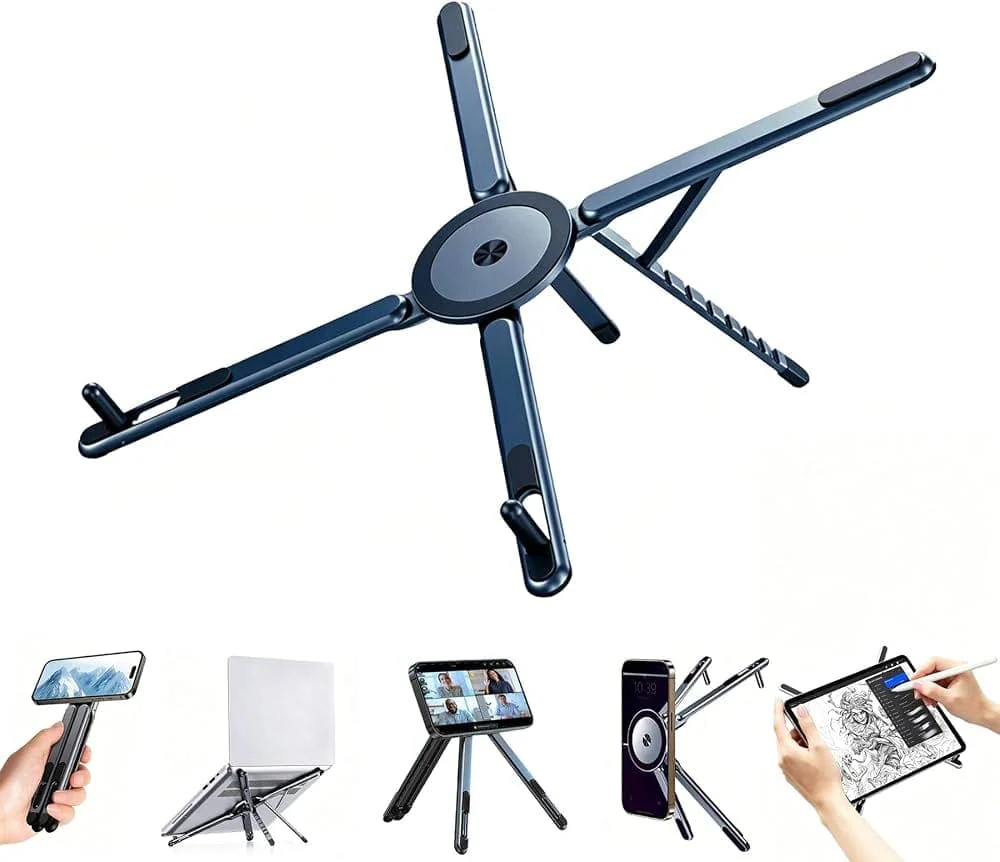 3-in-1 Foldable Laptop & Magnetic Mobile Stand