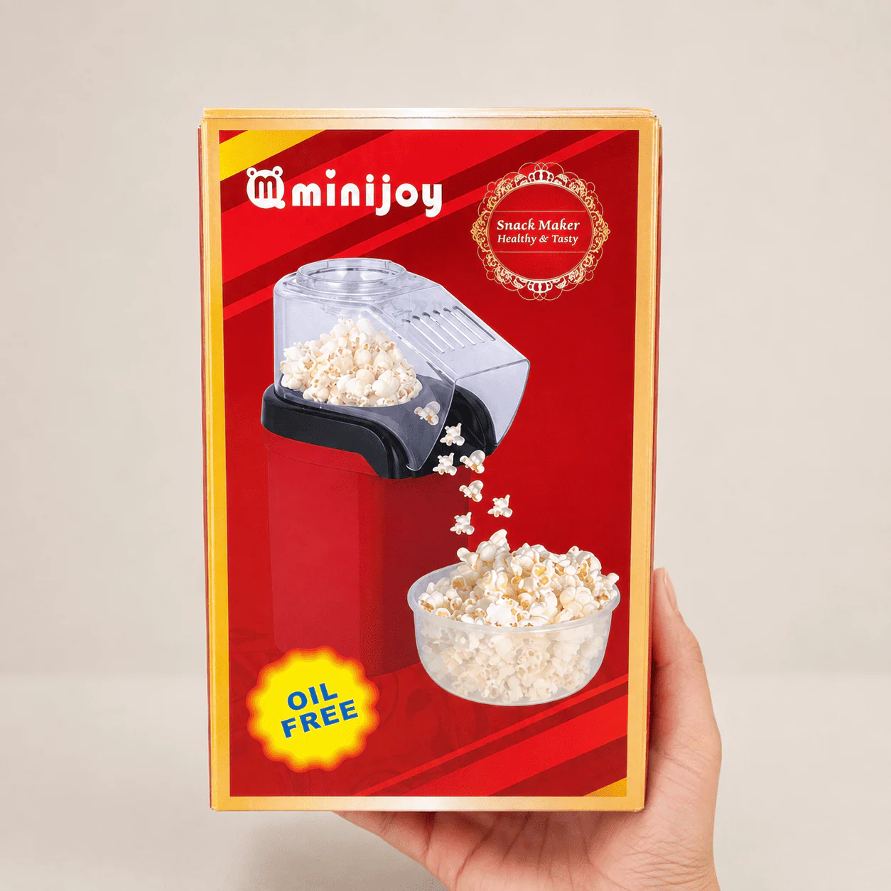 Electric Hot Air Popcorn Maker – Oil-Free Home Popcorn Machine