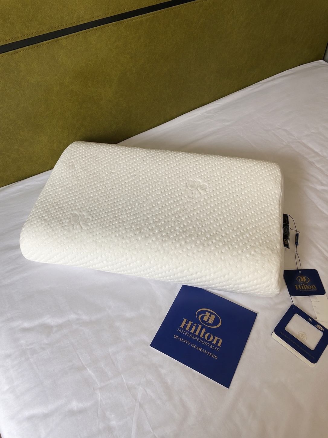Hilton Latex Pillow. Luxury Hotel & High Density Memory Cotton | Vacuum Packed