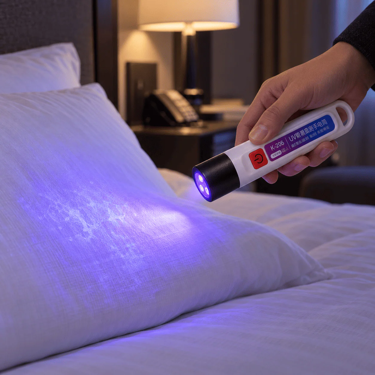 K-206 Rechargeable UV Flashlight – 365nm / 405nm Detection Light