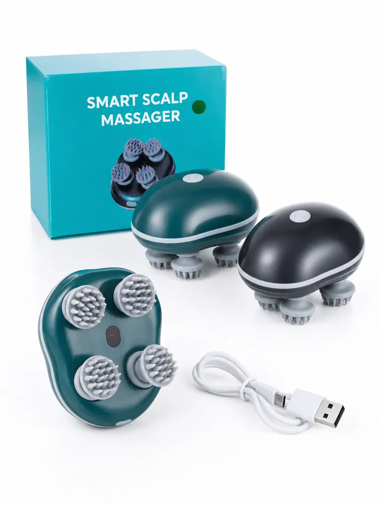 Smart Electric Scalp Massager with 4 Massage Heads