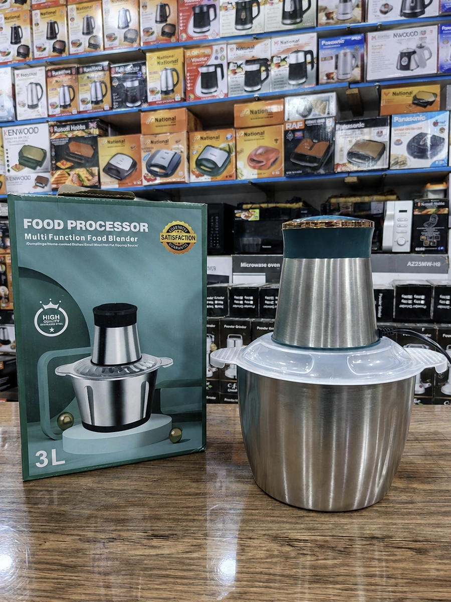 3L Stainless Steel Electric Food Processor & Chopper