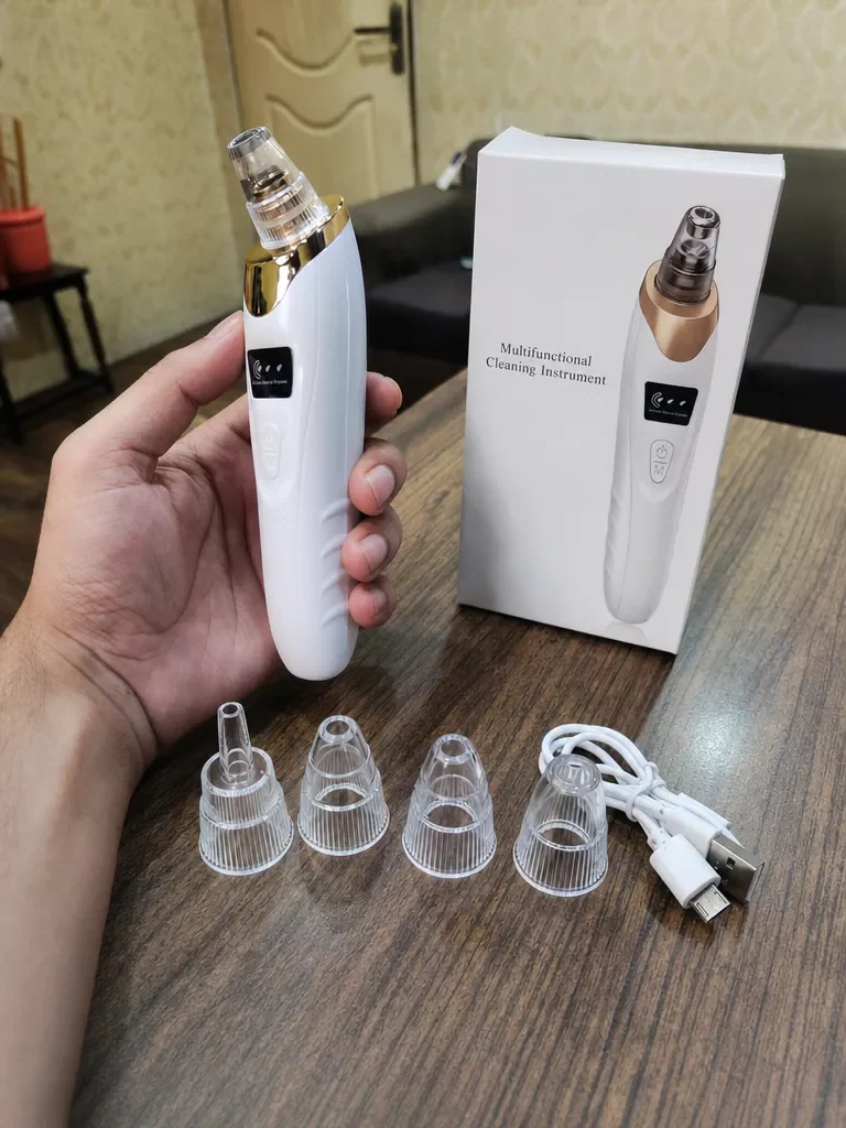 Rechargeable Multifunctional Blackhead Remover Vacuum with 5 Suction Heads