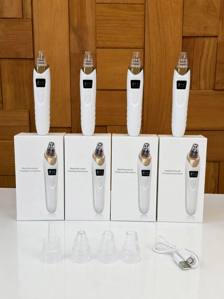 Rechargeable Multifunctional Blackhead Remover Vacuum with 5 Suction Heads