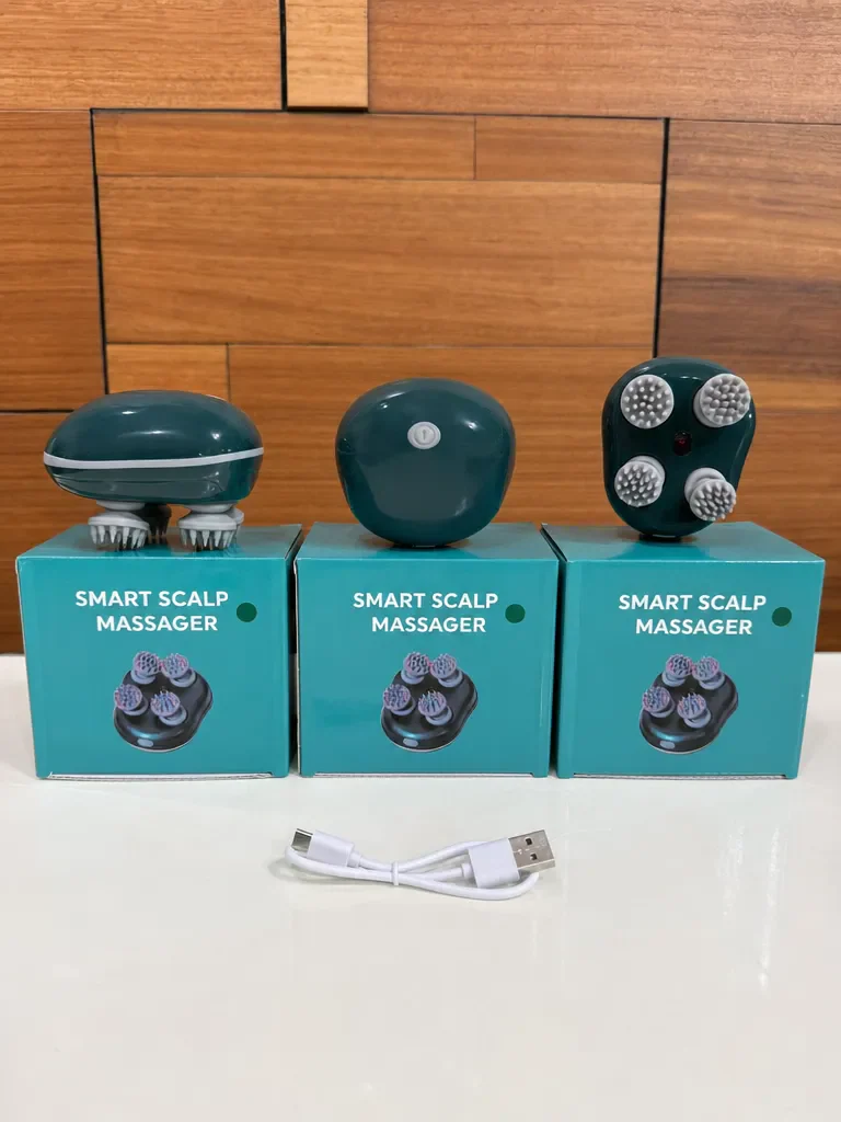 Smart Electric Scalp Massager with 4 Massage Heads