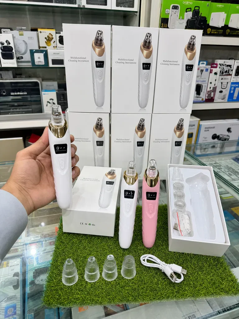 Rechargeable Multifunctional Blackhead Remover Vacuum with 5 Suction Heads
