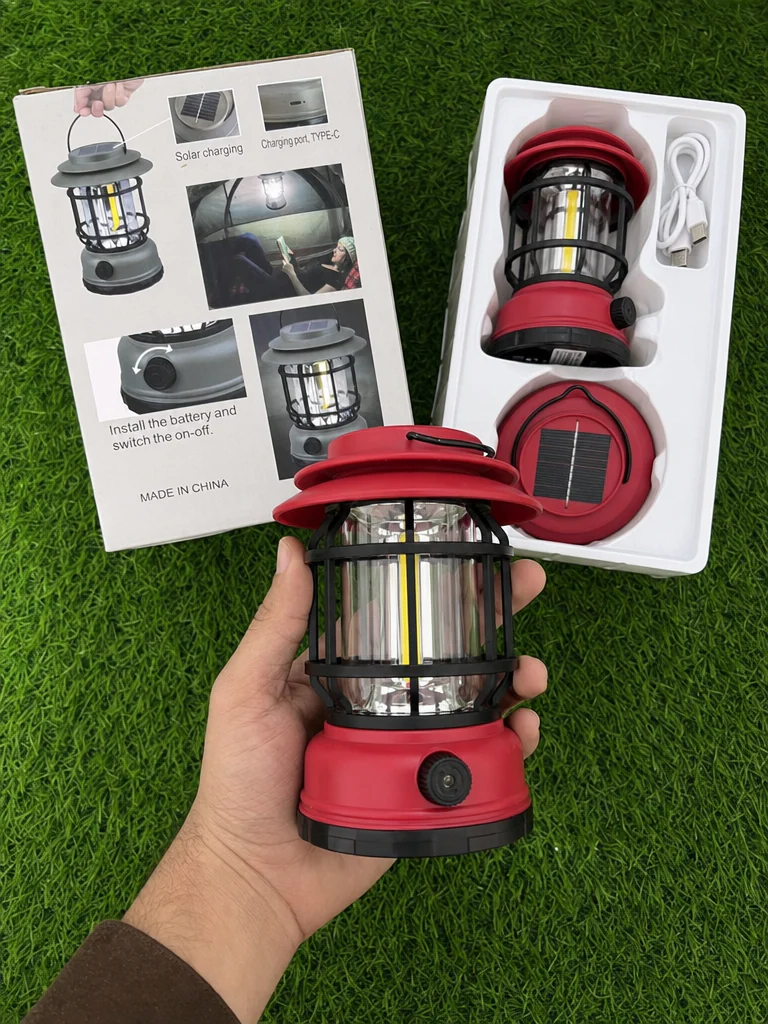 CL-5800T Solar Rechargeable Camping Lantern with USB