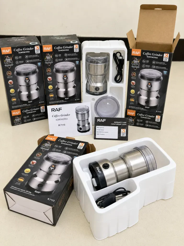 RAF R.7113 300W Electric Coffee and Spice Grinder with Stainless Steel Blades