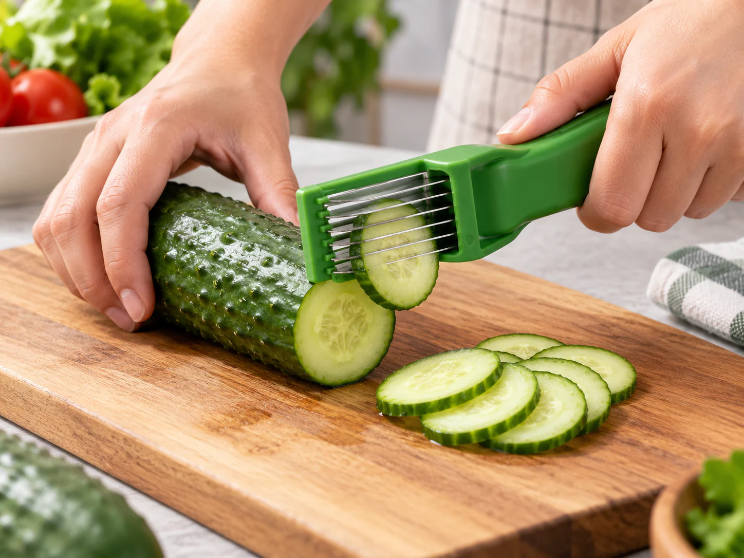 5-Blade Vegetable Cutter & Peeler – Manual Kitchen Slicer